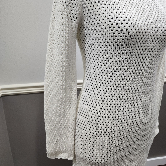 🔥 Wilfred White Maxi Knit Sweater Long Sleeve Dress Size Small - Picture 6 of 14
